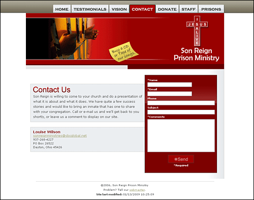 Son Reign Contact Page