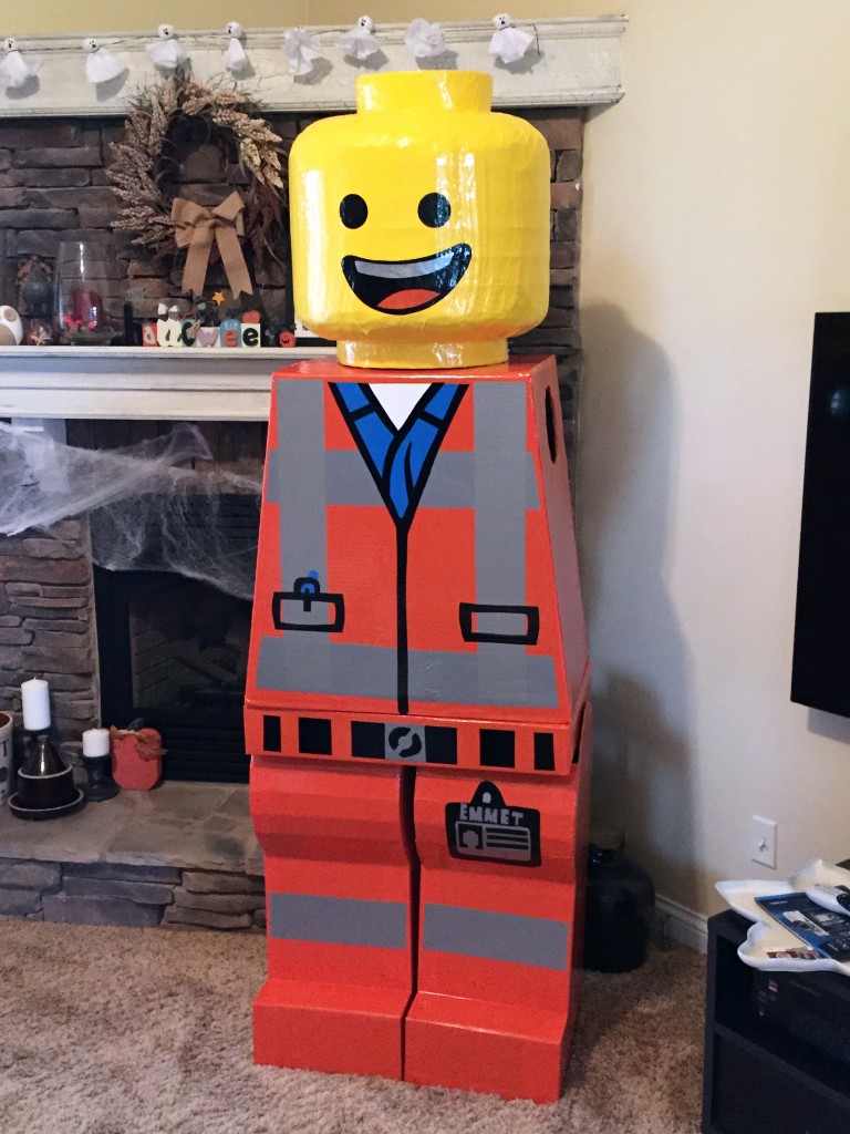 Emmet Lego Costume with Decals Applied