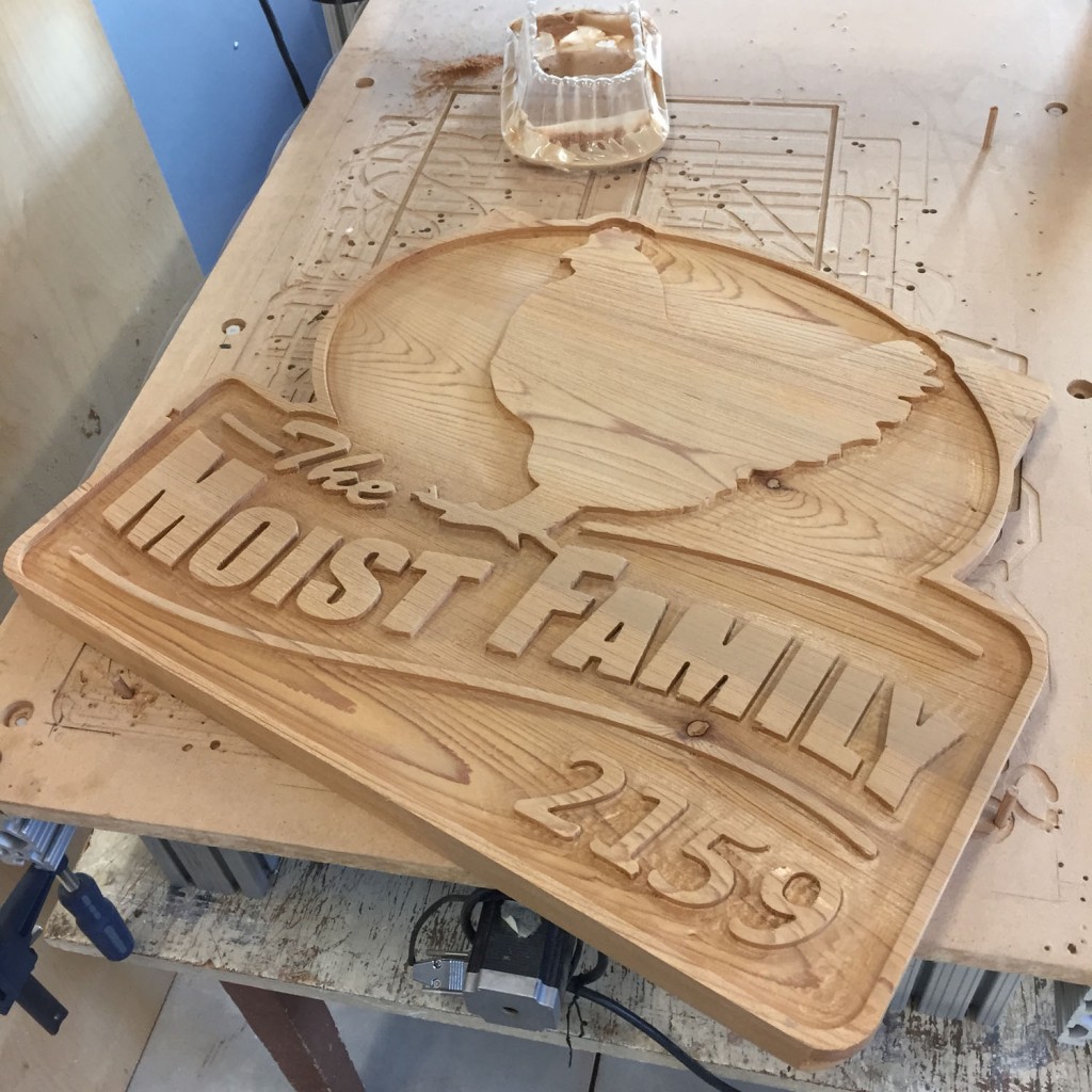 Raw finished sign