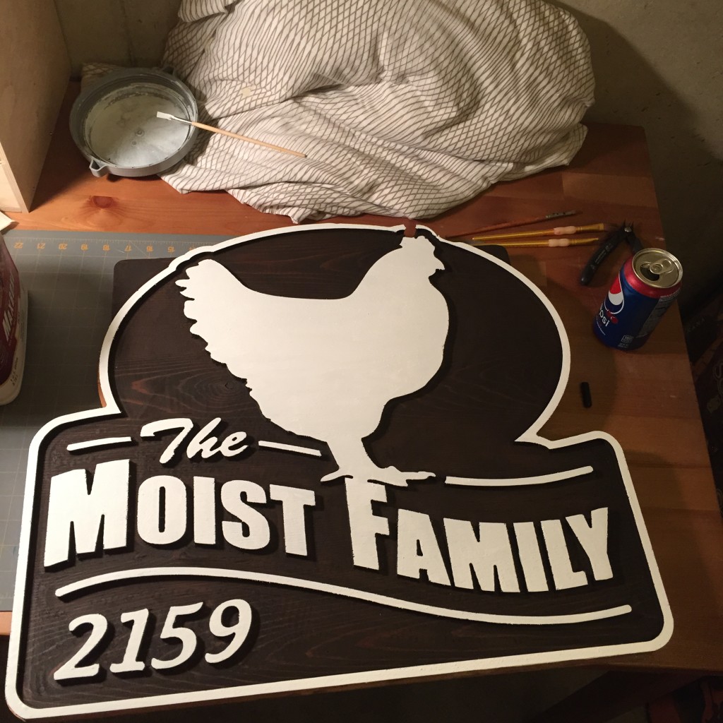 Sign Stained and Painted
