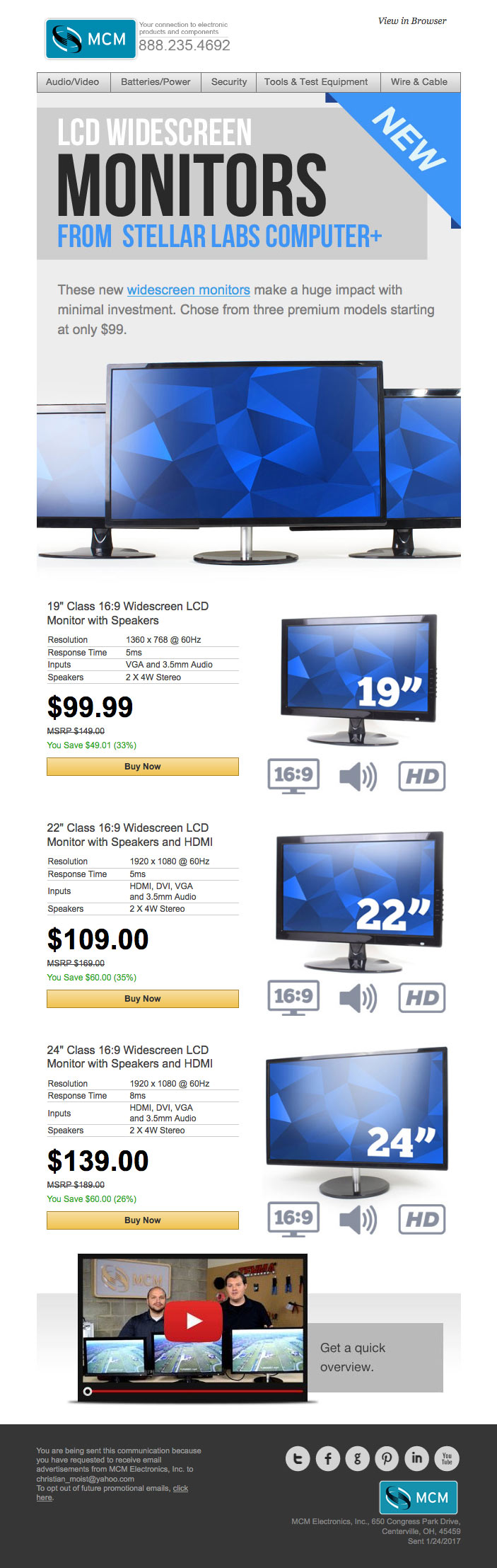 Introducing Low-Cost LCD Computer Monitors from Stellar Labs