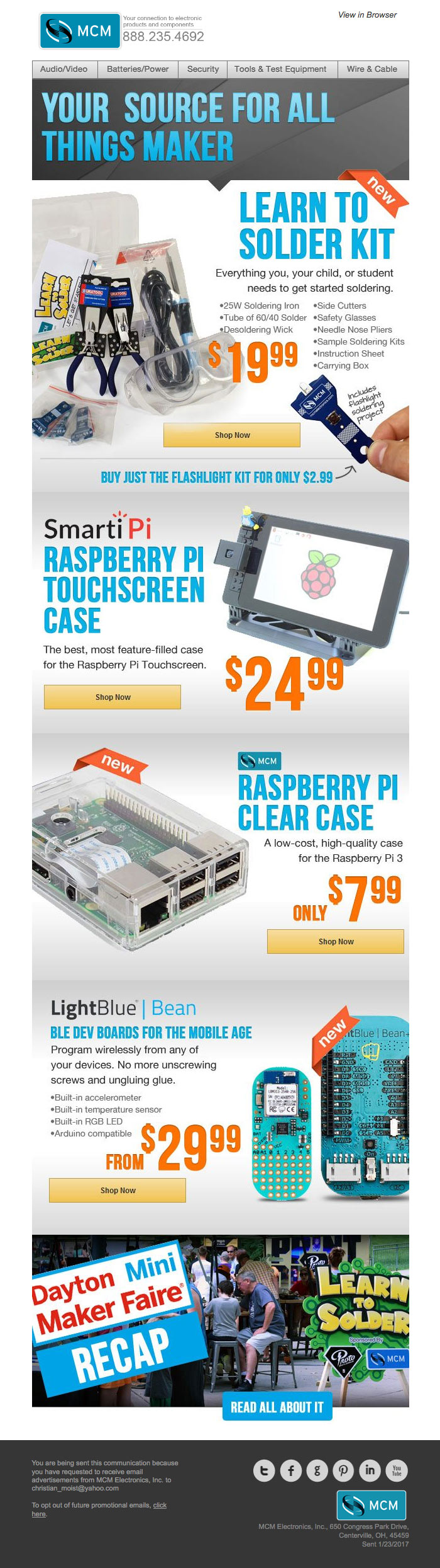 Raspberry Pi Touchscreen Case, Learn to Solder Kit and More