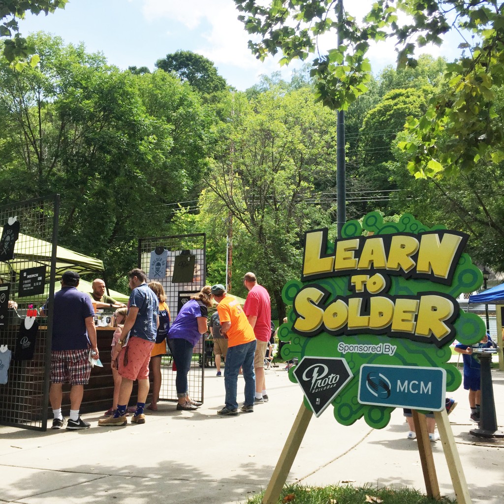 Learn to Solder Sign at the Dayton Maker Faire