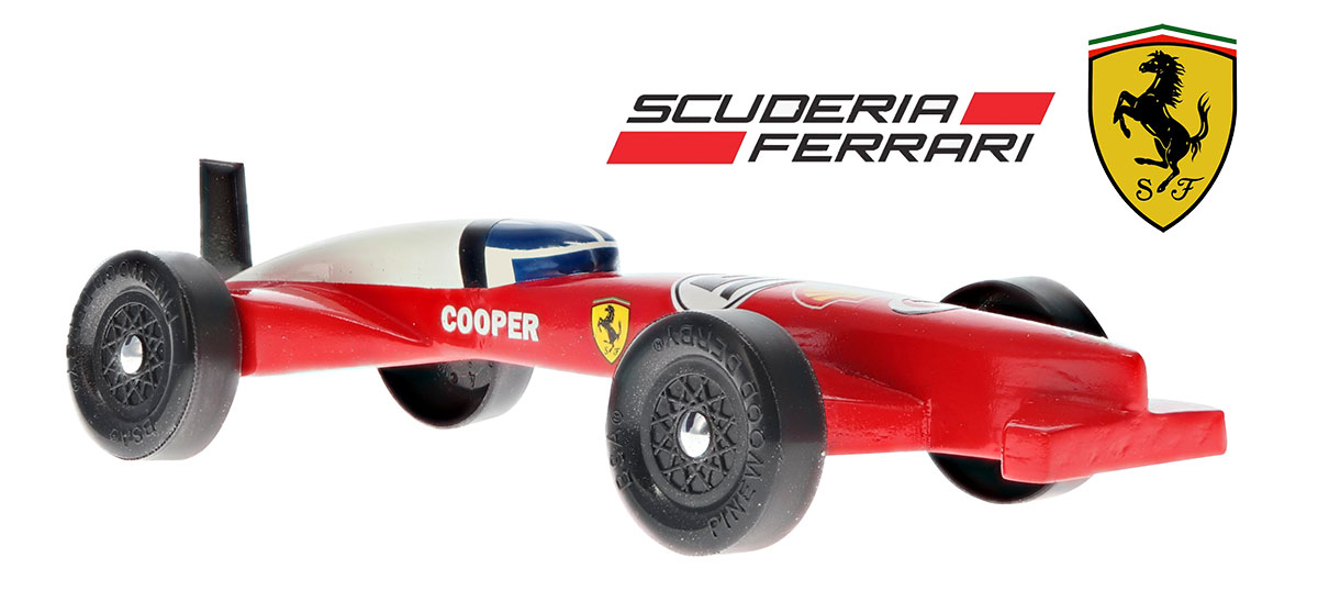 2020 Pinewood Derby Ferrari F1 Car Christian Moist